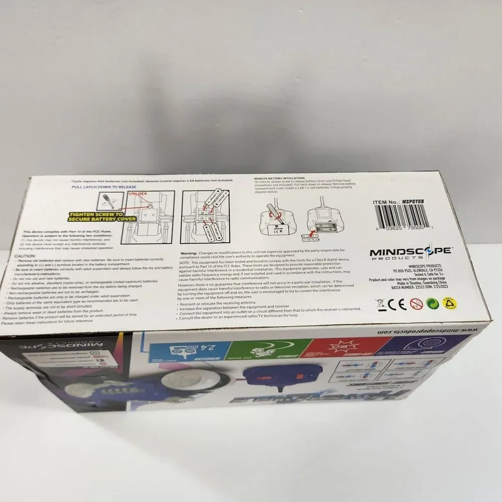 Mindscope Products Blue Hover Cycle. Stunts, Sidewinding, Durable